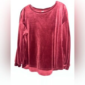 Old Navy Velvet Sweatshirt - Deep Red
